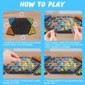 Chain Triangle Chess Game, Triggle Board Game, Funny Triggle Rubber Band Game for Family Night, Family Games Nteractive Game for Kids and Adults, 2 to 4 Players. 