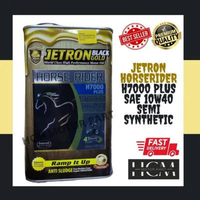 ❗NEW❗JETRON HORSE RIDER H7000-PLUS SAE 10W-40 SEMI SYNTHETIC MINYAK HITAM RINGAN Y16 Y15 LC135 RFS150 VF3I EX5
