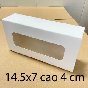 Hộp đựng bánh tart trứng 2 bánh 14.5x7x4cm combo 100 hộp