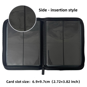 High quality9-Pocket Card Zipper Album Binder - 160/360 card side pocket loading for cards and photocard