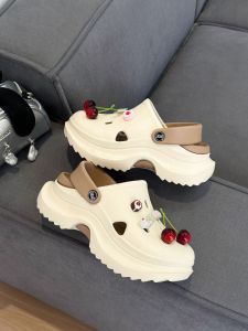 [Free Shipping] Summer Recommendation~ Sweet New EVA Thick-Soled Clogs For Women Height-Increasing Waterproof Closed-Toe Sandals Beach Shoes