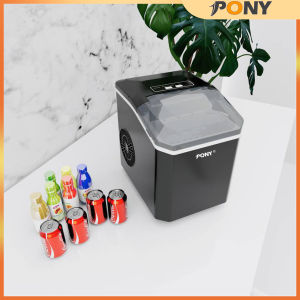 PONYHOME-High-Quality Portable Electric Ice Maker Machine 15kg Capacity 24-Hour Automatic Operation Noise-Reducing Compressor 220V New