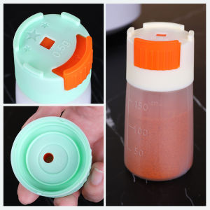 0.5g/Once 150ml Seasoning Bottle Press Type Quantitative Seasoning Jar Kitchen Sealed Seasoning Box