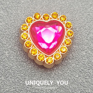 Metal shoes charm cross charm DIY Decorative Accessories metal Texture Diamond Heart Necklace Shoes Accessories