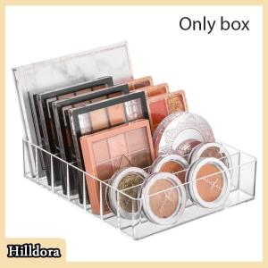 [Hilldora] 7 Grid Storage Box Clear Plastic Makeup Cosmetic Stand Holder Lipstick Organizer