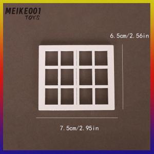 MEIKE001 บ้านตุ๊กตา1 12ขนาดเล็กกรอบหน้าต่างไม้แบบจำลองของตกแต่งบ้านตุ๊กตาเฟอร์นิเจอร์บ้านตุ๊กตาอุปกรณ์ประกอบฉากก่อสร้าง
