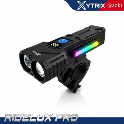 READY STOCK AOKI XYTRIX RIDELUX PRO LAMPU SEPEDA 1200LM DUAL LED XHP70 POWER BANK TYPE-C IPX4