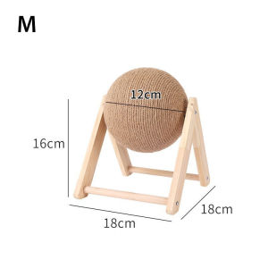 4in1 Cat Scratching Post Natural Sisal Scratcher with Interactive Track Toys and Dangling Plush Ball