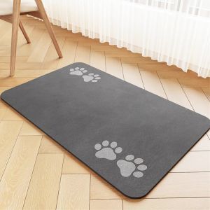 ROLL Anti Slip Pet Feeding Pad Dirt Resistance Absorbent Pet Mats Practical Diatom Mud Floor Mats