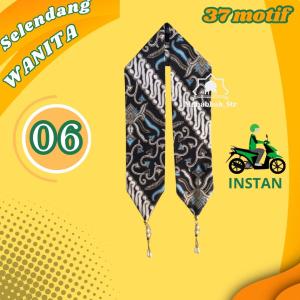 Syal Batik Wanita Fashion Bahan Katun Premium Selendang Scraf Syal Leher