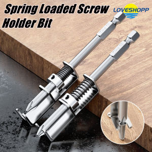 Spring Loaded Screw Holder Bit Single-Hand Operation Drill Bit Tip Holder for Prevent Screws Shaking Universal Screw Retaining Tool for Woodworking
