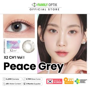 X2 Chi Vol I Peace (Grey) Monthly Softlens Warna