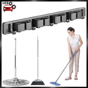 [Ueb Wholesale Mall]Broom Holder Wall Mount Mop and Broom Hanger with Hooks Garage Storage Rack for Home Kitchen Garden Laundry Garage