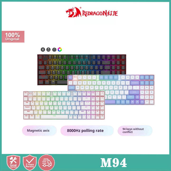 REDRAGON M94 three mode wireless magnetic switch mechanical keyboard ...