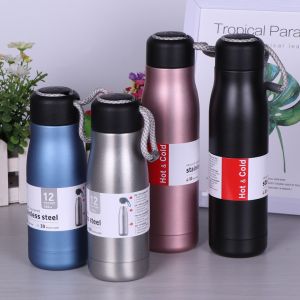 Vacuum Insulated Stainless Steel Slim Fashion Sport Bottle Thermos Tumbler Hot&Cold 420ml 660ml COD