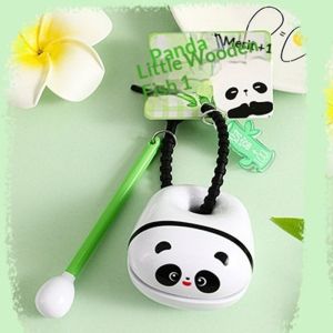 JOYNCLEON Dễ thương Panda cá bằng gỗ Keychain đồ chơi giảm căng thẳng cho các cặp vợ chồng Charm Gắn Túi vui vẻ và Món quà sáng tạo