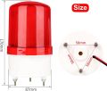 AC110-120V Industrial Rotating Beacon Light-High Intensity Red LED Strobe Alarm NO Siren for Vehicles,Warehouses,Factories,Home Emergency-Waterproof Indoor/Outdoor Safety Warning Light(NO Buzzer). 