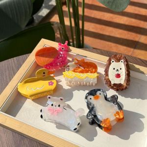 X SHOW Acetate Animal Claw Hair Clips Animal Theme Handmade Hair Accessories  Cute Acrylic Shark Clip
