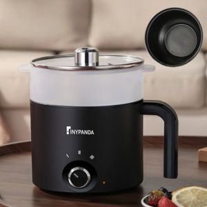 CHICSTOP Stainless Steel Electric Cooker Pot with Steamer 1.8L Non-stick Dormitory Hot Pot Steaming Heat Protection Multi-functional Electric Cooker Student