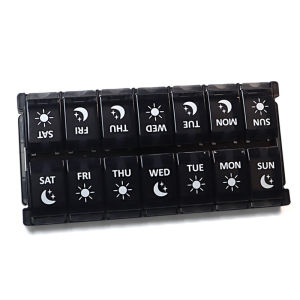 7 Days Pill Box Organizer 2 Times a Day Bekas Ubat Pil AM PM Weekly Medicine Pill Container Case Push Button Type Pop Open Design Travel size Easy carry