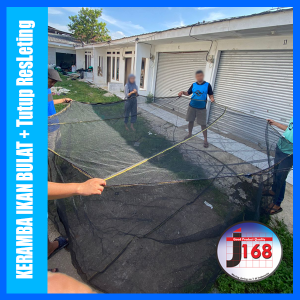 Keramba Ikan Bulat Waring Jaring RK berbagai ukuiran siap pakai dengan tutup resleting Diameter 1 2 3