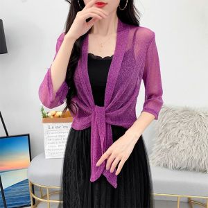 YOLO Áo khoác chống nắng mỏng ren cỡ lớn dành cho nữ