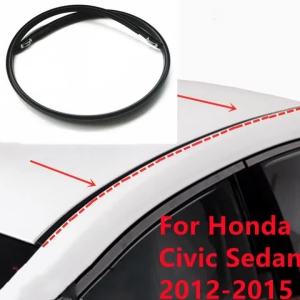 Left Right Roof Drip Side Finish Moulding Trim Weatherstrip Seal With Clip For Honda Civic Sedan 4-Door 2012-2015
