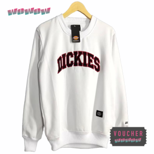DICKIES Crewneck Pullover Sweater Jaket White Streetwear HYPE HYPEBEAST Outfit Brand