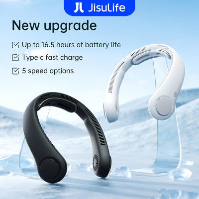 JisuLife Neck Fan 4 Portable Cool 4000mAh USB Rechargeable High-capacity Battery Five-speed Adjustme