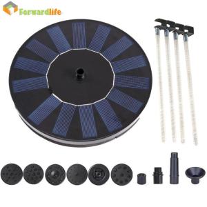 Máy bơm đài phun nước lơ lửng chạy bằng năng lượng mặt trời 1.2W 1.4W với 7 vòi phun cho các tính năng nước cỏ