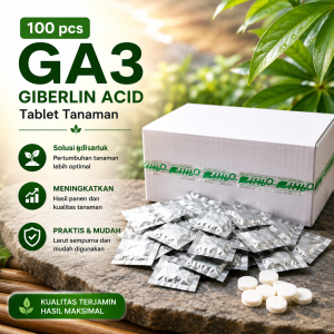 100 pcs ga3 polos mentahan tanpa label giberlin acid tablet