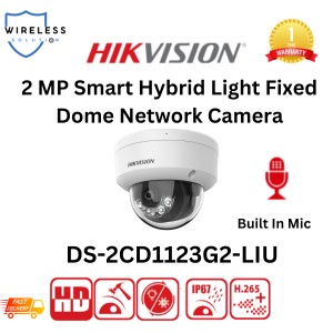 [SG LOCAL] HIKVISION 2MP IP Camera DS-2CD1123G2-LIU(Built-In Mic) 1080P / 2 MegaPixel Resolution Wireless Solution