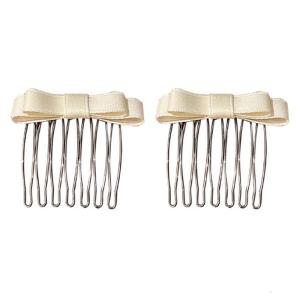 Ngọt Ngào nơ cài tóc nơ thắt bướm ruy băng Lược chải tóc Kẹp Tóc Cho Cô Gái tóc mái bên Pháp Barrettes Side Pin Thanh Lịch công cụ tạo kiểu tóc