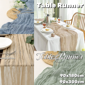 Semi-Sheer Gauze Tablecloth Boho Rustic Decorations Birthday Wedding Party Cheese Cloth Table Decor