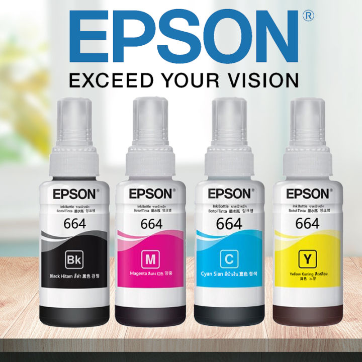 น้ำหมึก Epson 664 ของแท้ 100%Original 70ML. หมึกเติม หมึกเครื่องปริ้น ...