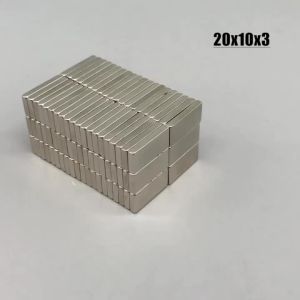 แม่เหล็กบล็อกสี่เหลี่ยม 20X10X3 มม. 5/10/20/50/200 ชิ้น 20*10*3 มม. อุปกรณ์เสริมสำหรับตู้เย็น ครัว ไวท์บอร์ด สำนักงาน ตู้เย็น งานฝีมือ