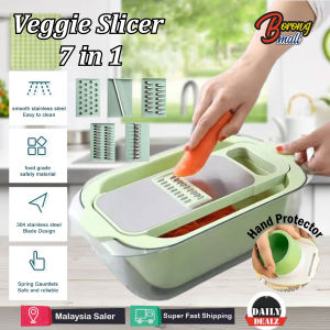 Multifunction Kitchen Chopper 7 in 1 Pemotong Sayur Buah Vegetable Slicer Grater dengan Bekas