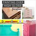 1L HIGH GLOSS ( heavy duty ) PAINT FOR WOOD & METAL / INTERIOR & EXTERIOR / wpc. 