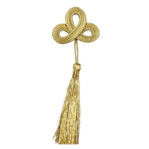 Gold Long Tassels Trim Craft Supplies DIY Craft Trim Ornament Clovers Long Tassels Trim For DIY Fashion Home Styling