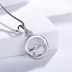 Dây chuyền bạc nữ nửa giọt nước loại dây trơn