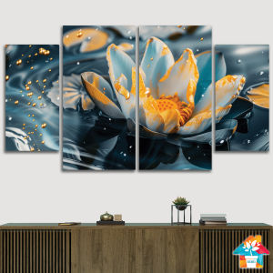 RUNABEE HIASAN DINDING SET BESAR ABSTRAK 3D FLOWERS PAJANGAN DINDING KAYU POSTER MINIMALIS