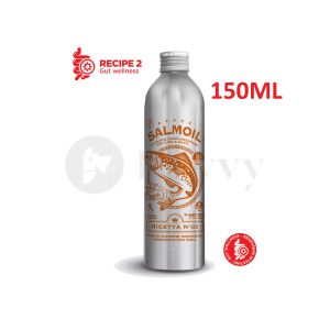 🐠 Salmoil no. 2 Norwegian Salmon Oil for Gut Wellness No Fishy Odor BARF Approved ASC Certified Prebiotic for Dogs/Cats Puppy