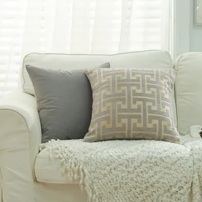 Red New Year Decoration Cushion Cover Chenille Simple Geometric Line Pillowcase Multicolor 30x50cm/45x45cm Household Cushion Cover Home Decoration