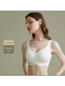 เสื้อชั้นในไร้รอยต่อมีสายรัดด้านหน้าที่สวยงามด้านหลังเป็นหน้าอกเล็กของผู้หญิงบราผ้าบางสำหรับฤดูร้อนหน้าอกแก้ไขรูปร่างป้องกันการหย่อนคล้อยสปอร์ตบรากันลื่น