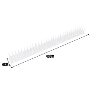 43cm Deterrent Spikes / Outdoor Anti-Climb Plastic Security Strips / Fence Wall Birds Pigeon Cat Proof Repelling Spike