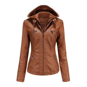 FECHENG Winter Faux Leather Jacket Women Casual Basic Coats Plus Size 7XL Ladies Basic Jackets Waterproof Windproof Coats Female