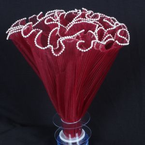 PURETEN Pearl Lace Flower Wrapping Cloth Handmade Bouquet Wave Yarn Flower Bouquet Wrapping Romomatic Roll Gift Wrapping Mesh For Valentines Day Wedding