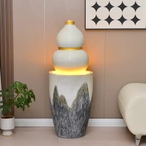 Modern Minimalist Flowing Water Ornament Minimalist Style Fountain Living Room Water Feature Decoration Entrance Feng Shui Wheel