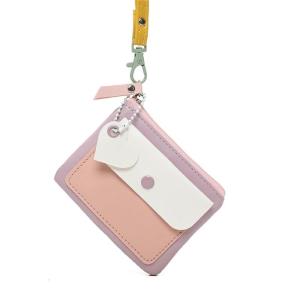 Phụ Nữ Đa Năng chất liệu da PU Ví tiền Key Trường Hợp Đối Với sử dụng thường nhật màu tương phản Chủ Túi Thanh Lịch Ví Nhỏ