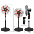 DESSINI ITALY 16'' Inch Stand Fan 3 Speed 5 Blade Oscillating Air Ventilator Conditioner Cooler Humidifier Kipas Berdiri. 